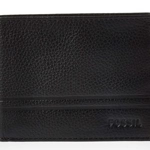 Fossil Men's Wilder Leather Bifold Flip ID Wallet